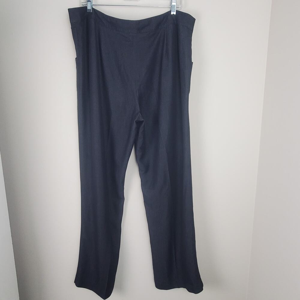 AGB Black Wide Leg Drawstring Trouser Pants | Size 16 - Picture 3 of 9